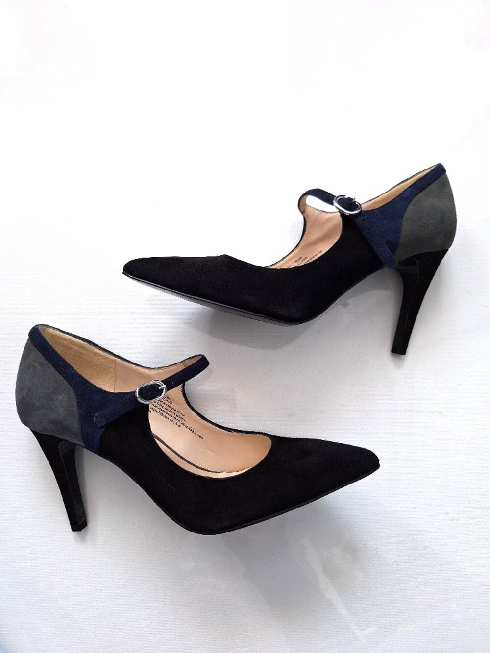 Nine West Black, Navy and Grey Juliano Pumps NWT